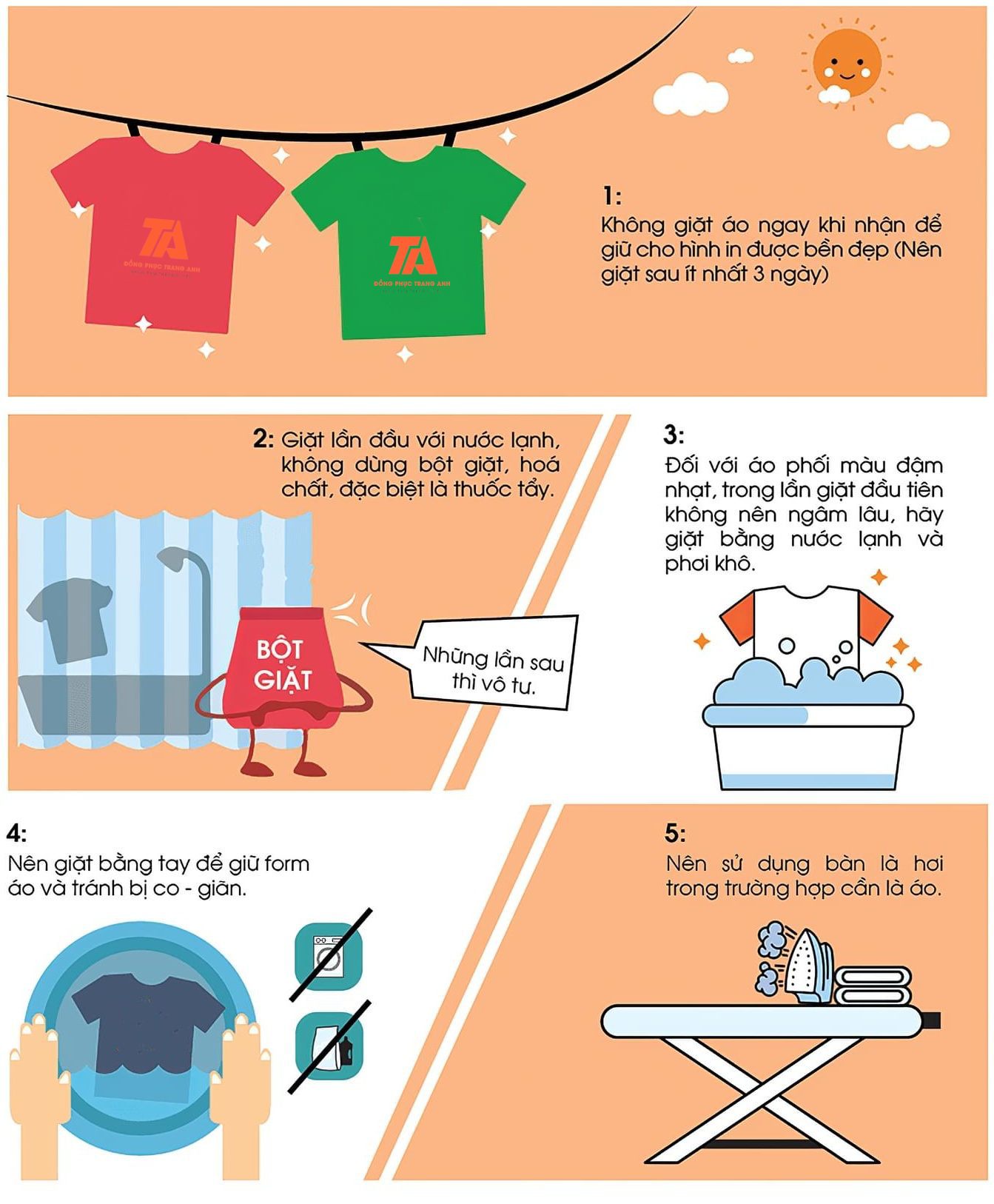 Lưu ý 5 bước bảo quản áo thun đúng cách
